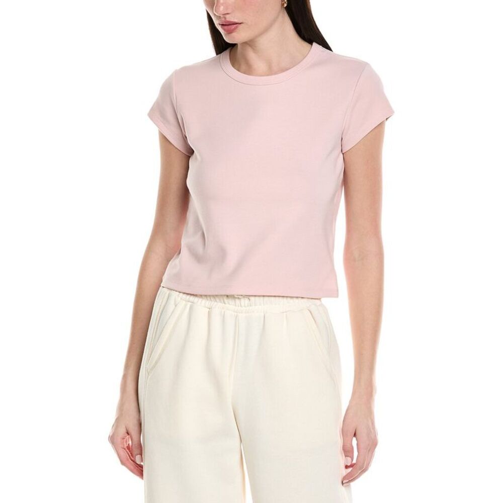 Knit Riot Womens  Core Rib T-Shirt, Pink